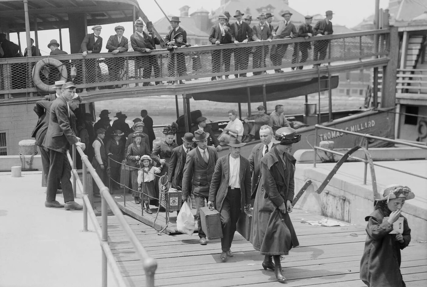 Arrival Of Immigrants At Ellis Island, 1920