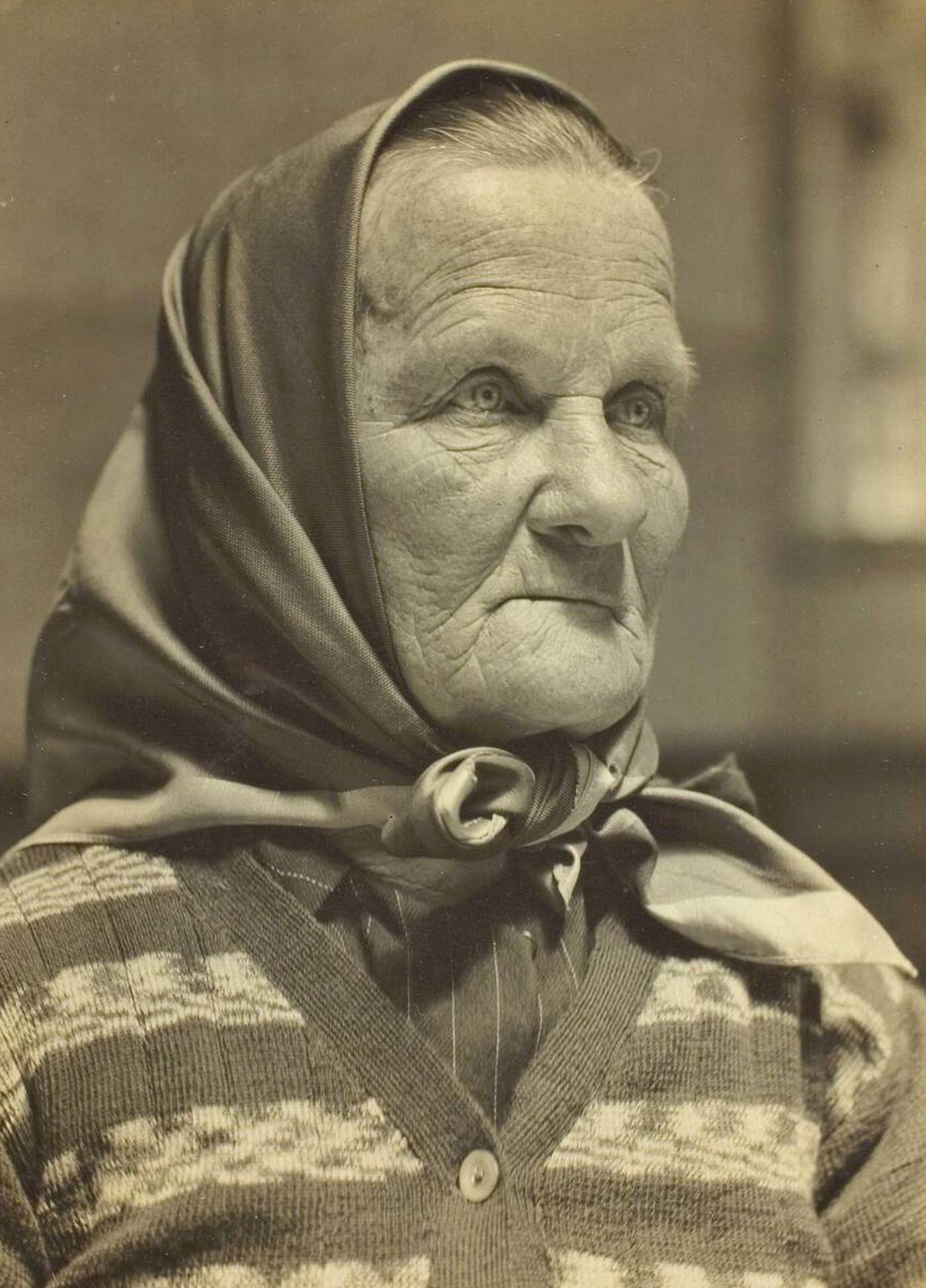 Portrait Of An Elderly Czech Immigrant Woman At Ellis Island, 1926
