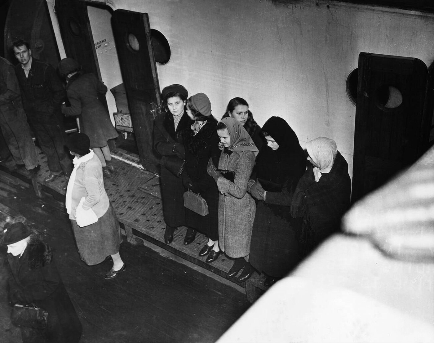 Immigrants Arriving At Ellis Island Aboard The Ss President Harding, 1938