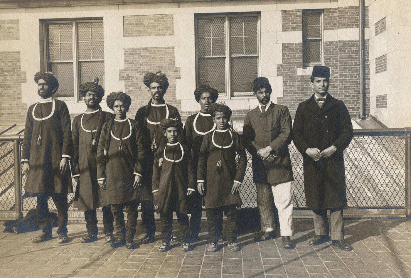 Newly Arrived Immigrants In Native Costumes At Ellis Island, 1902