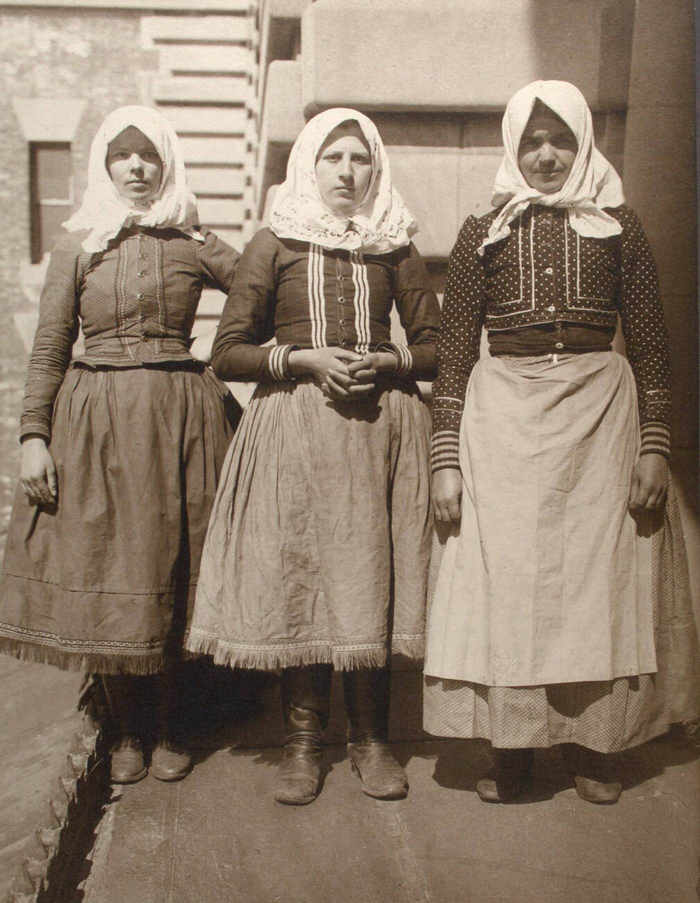 Portrait Of Slovakian Women At Ellis Island, 1902