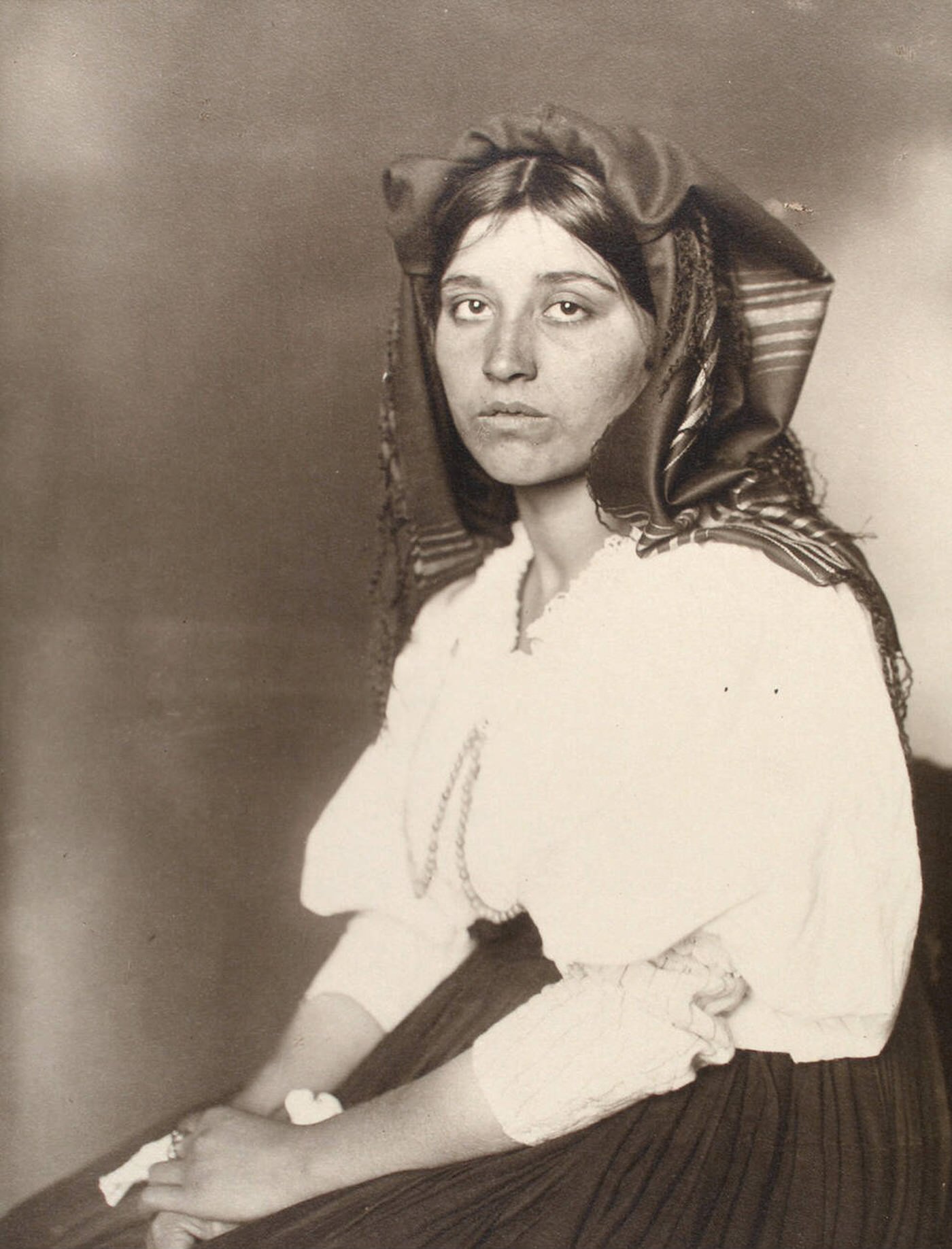 Portrait Of An Italian Woman At Ellis Island, 1902