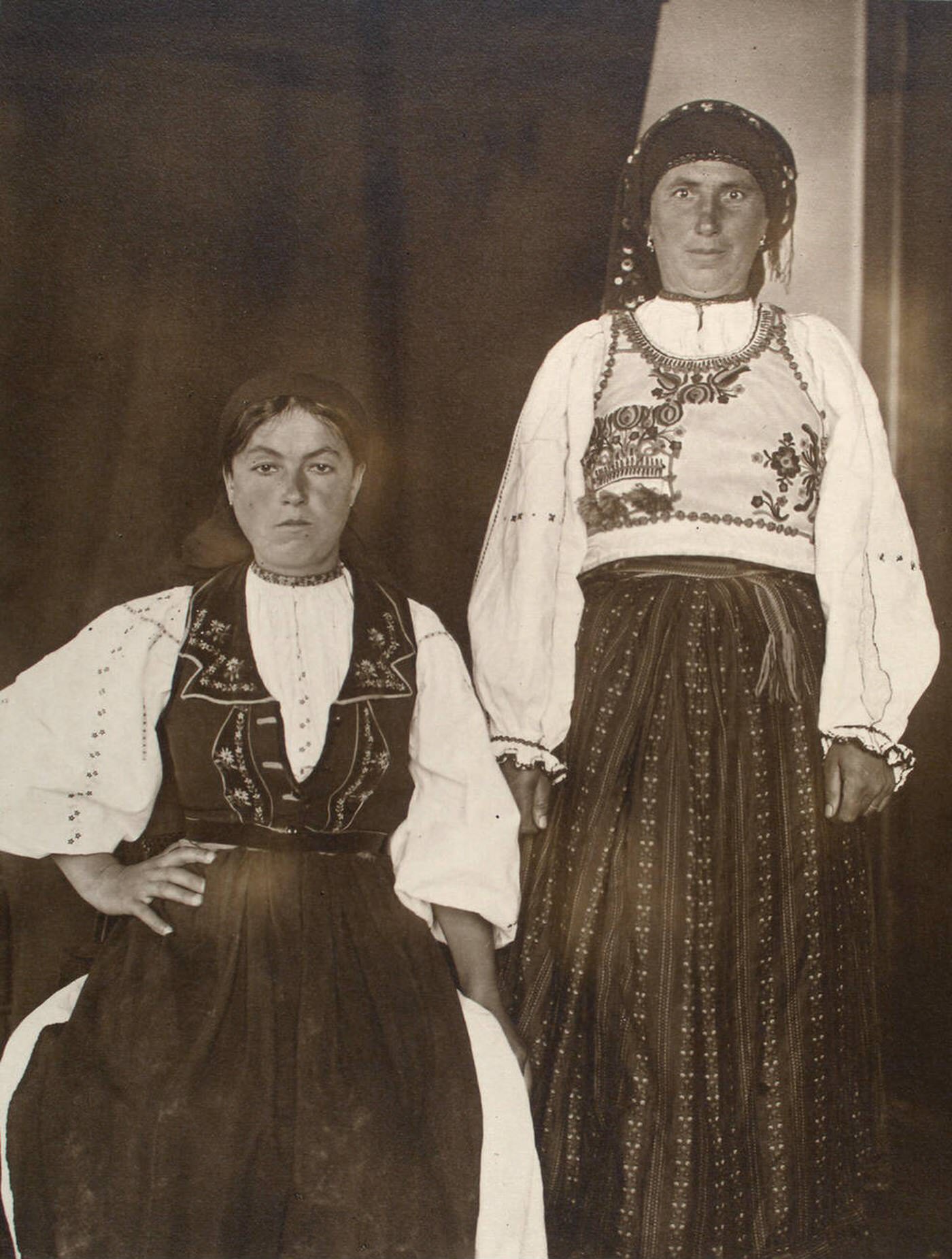 Portrait Of Romanian Women At Ellis Island, 1902