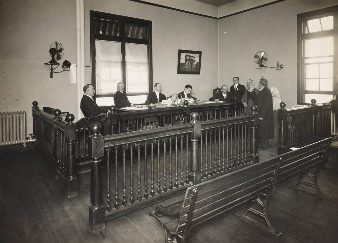 Immigrant Appearing Before A Board Of Inquiry At Ellis Island, 1902