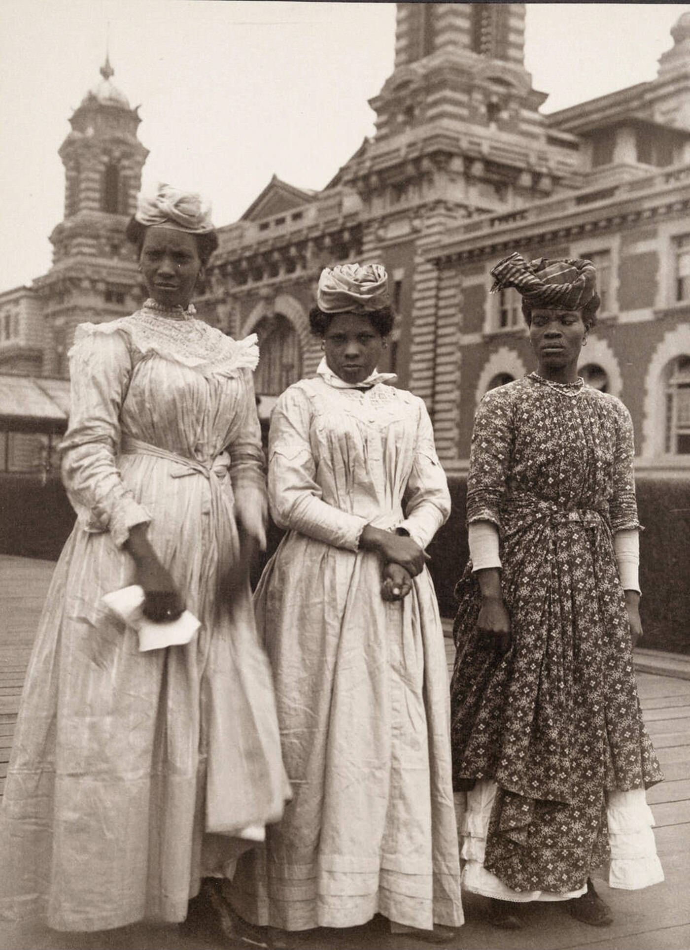 Three Women From Guadeloupe At Ellis Island, 1902