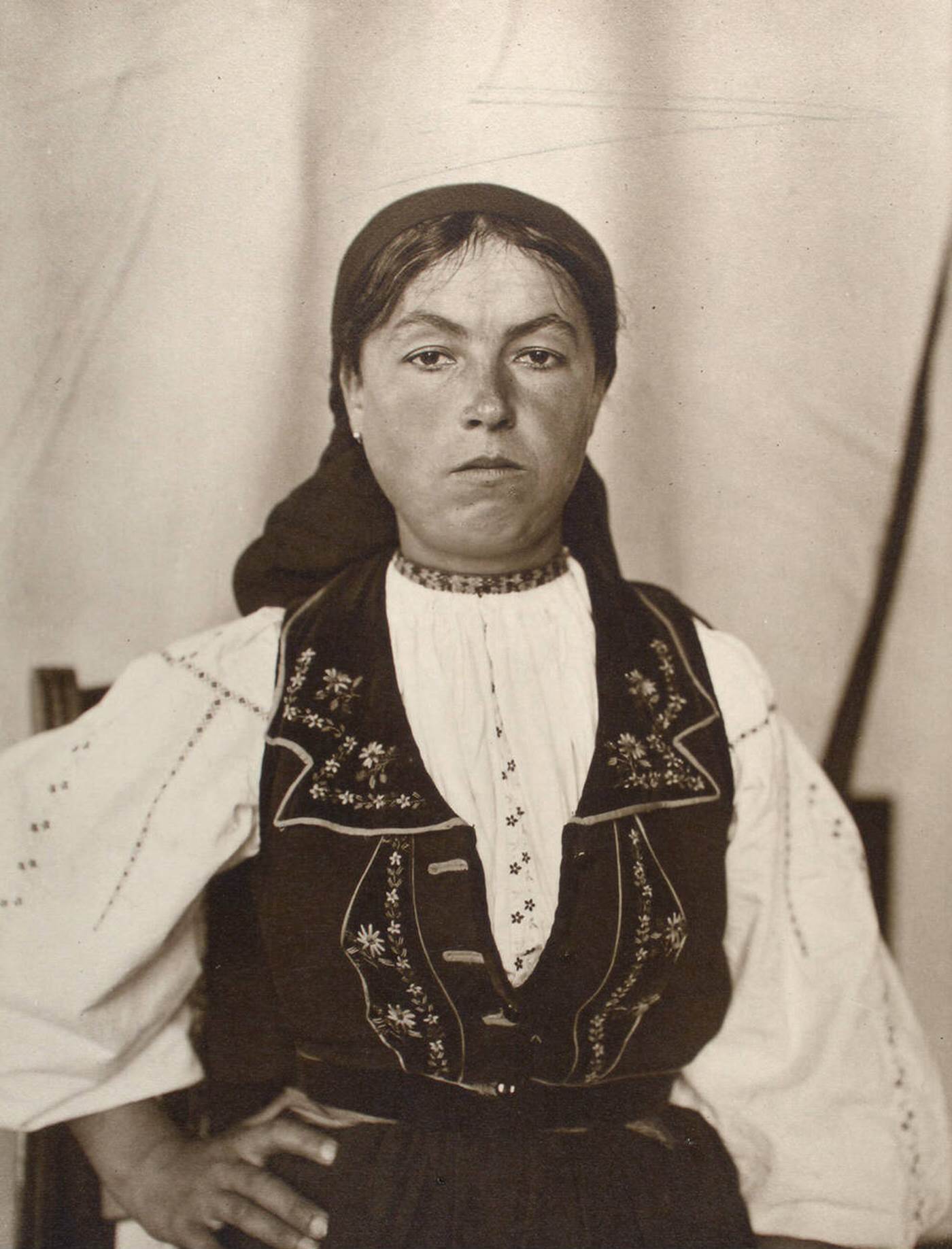 Portrait Of A Romanian Woman At Ellis Island, 1902