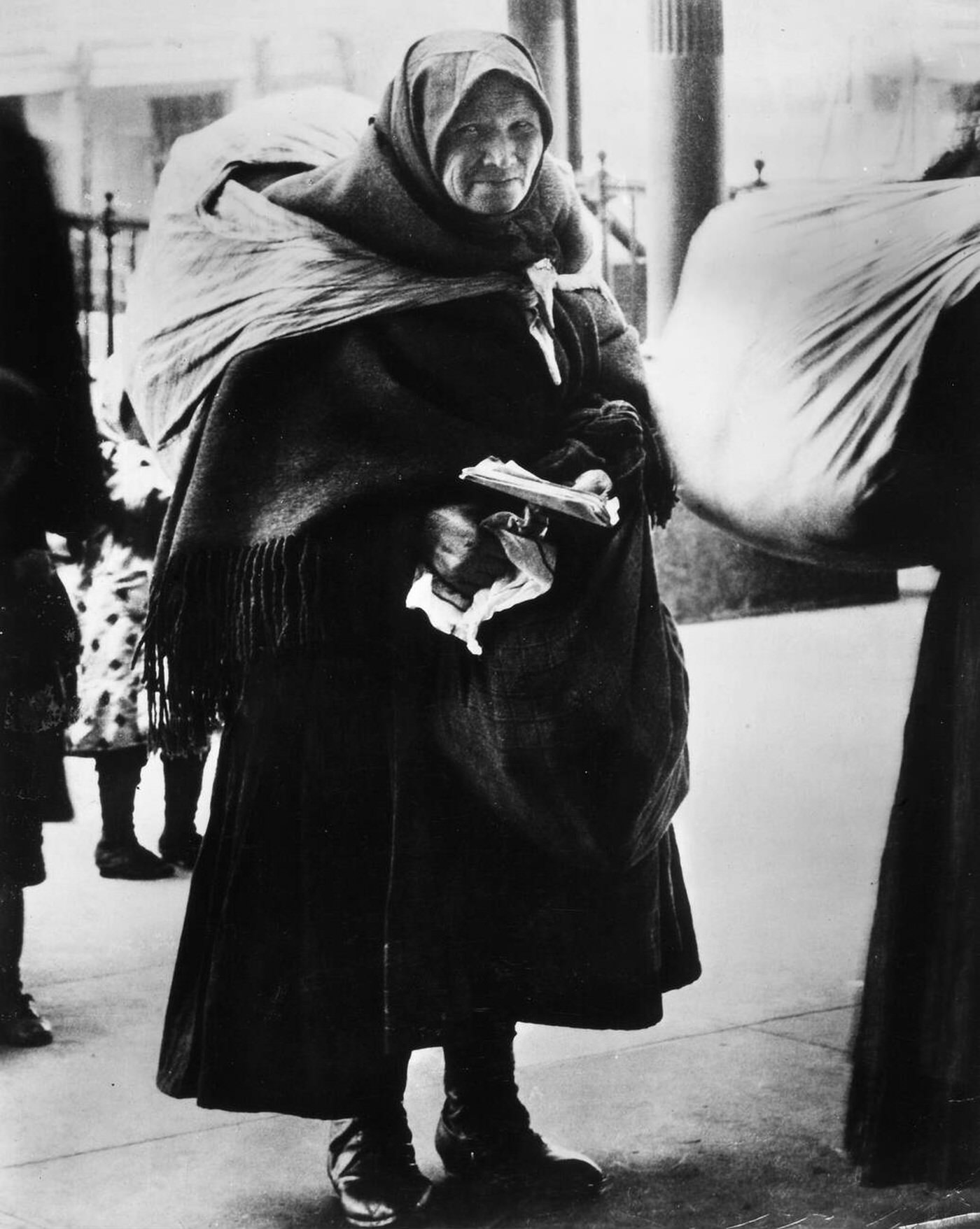 Immigrant Woman At Ellis Island, 1900