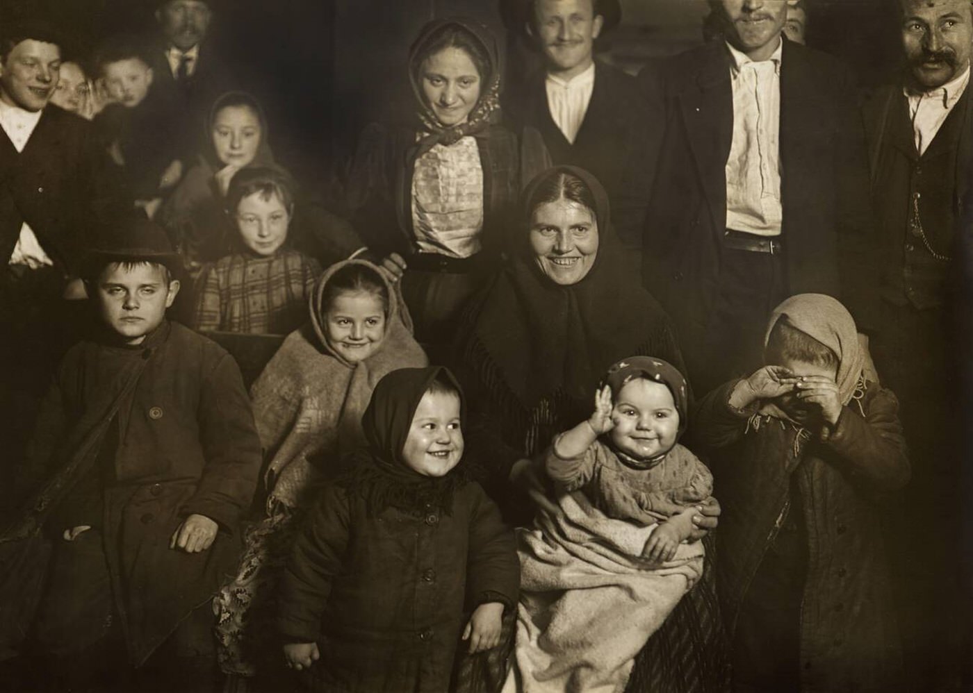 Slavic Immigrants At Ellis Island, 1905