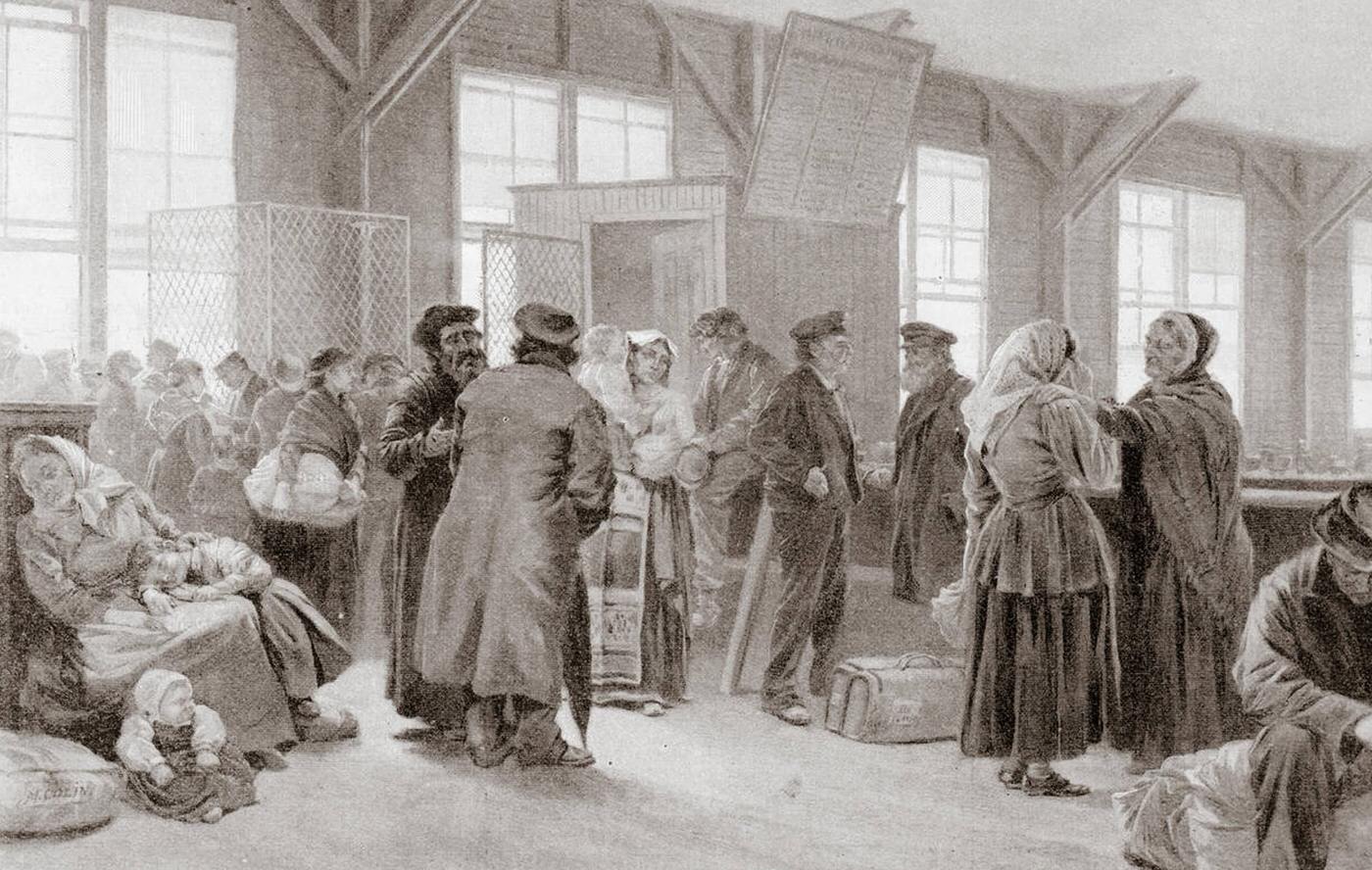 Immigrants Arriving At Ellis Island, 1910