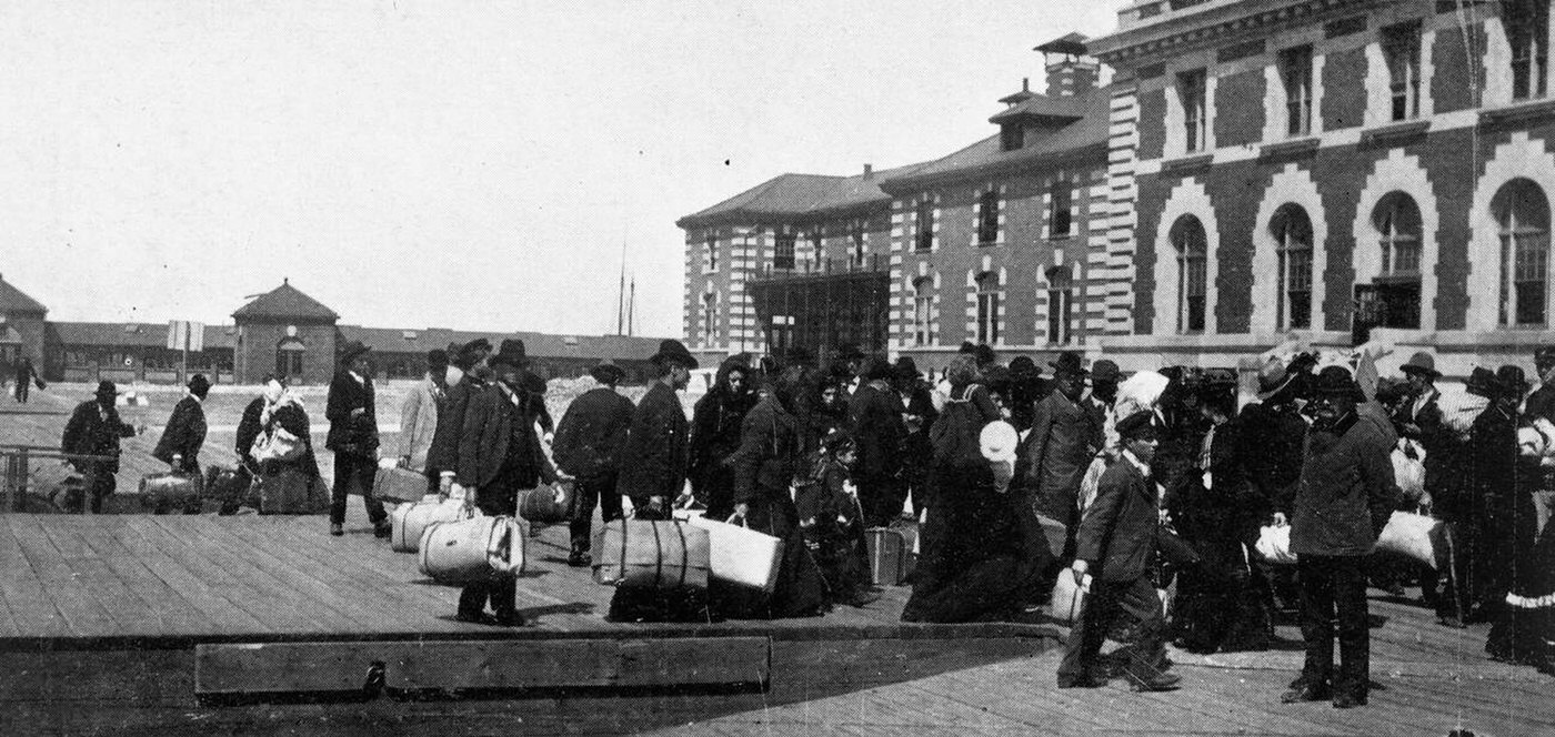 Immigrants Landing On Ellis Island, 1910