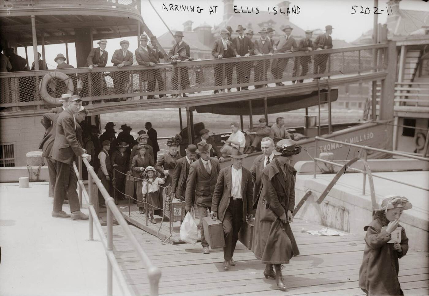 Immigrants Arriving At Ellis Island, 1910