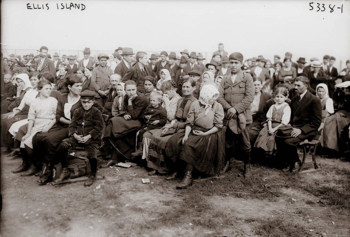 Immigrants Arriving At Ellis Island, 1910