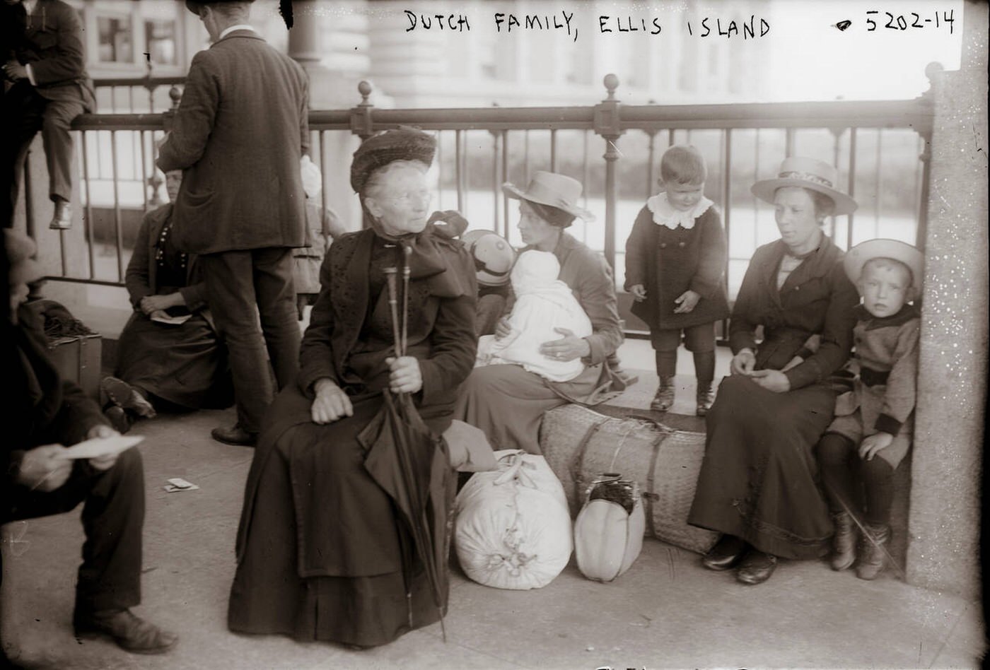 Immigrants Arriving At Ellis Island, 1910