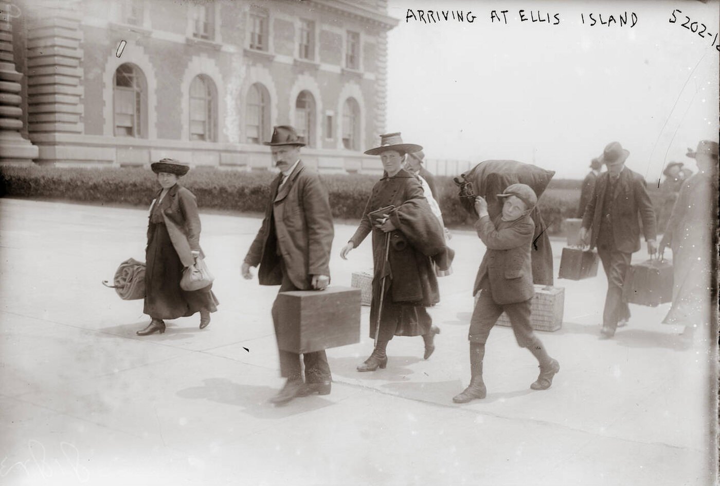 Immigrants Arriving At Ellis Island, 1910
