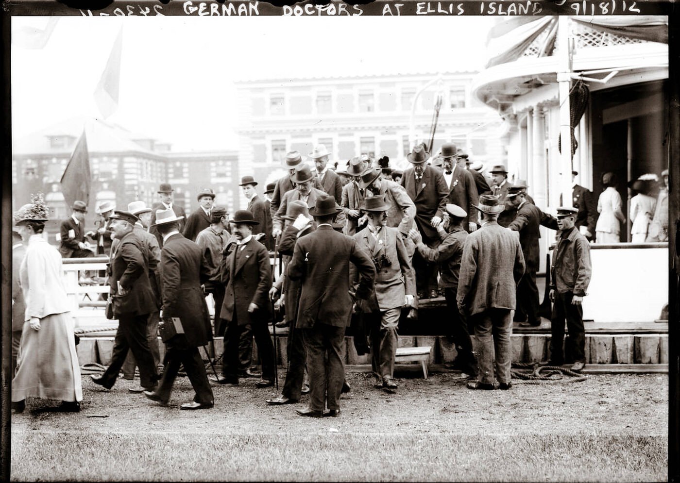 Immigrants Arriving At Ellis Island, 1910