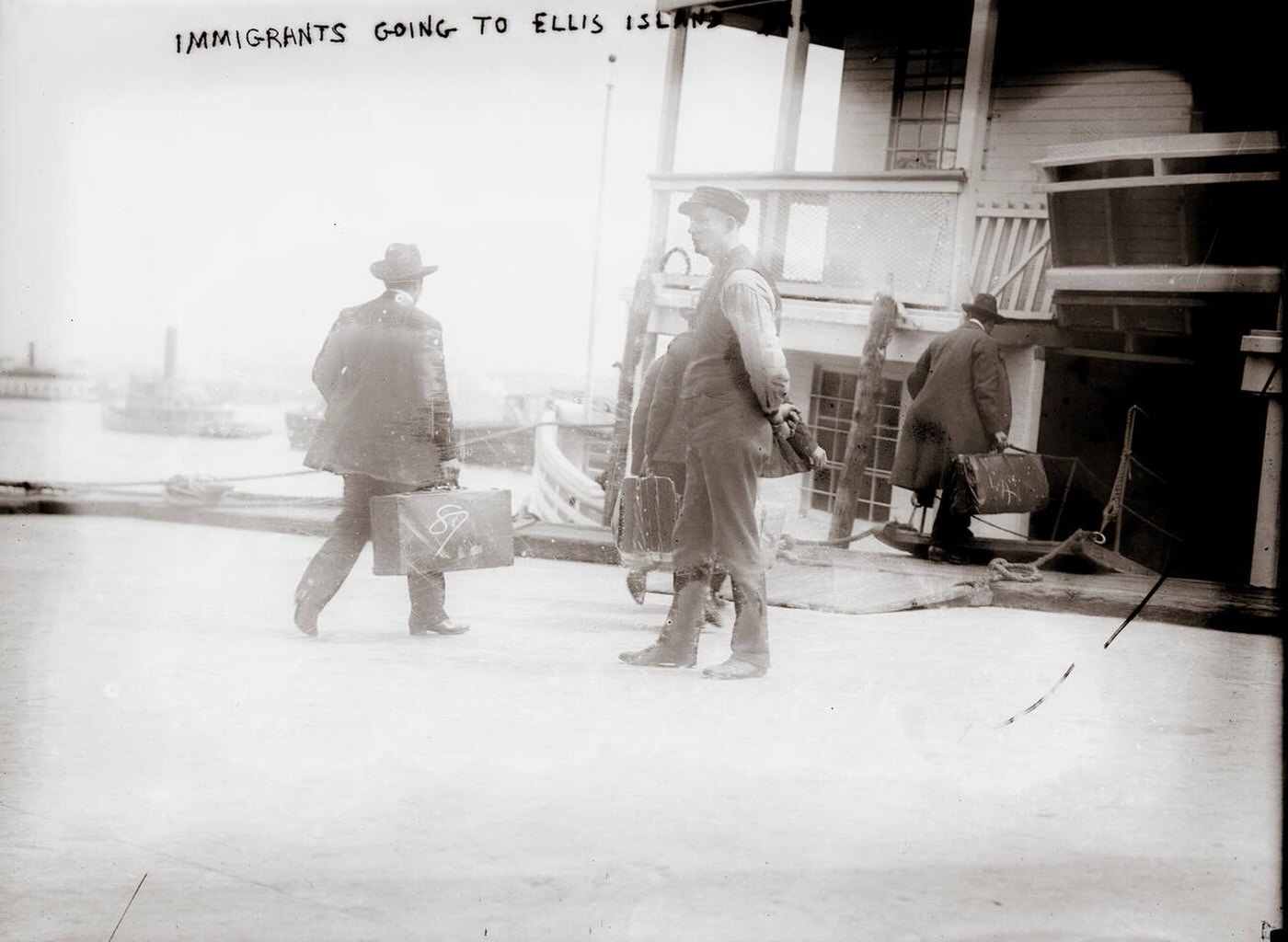 Immigrants Arriving At Ellis Island, 1910