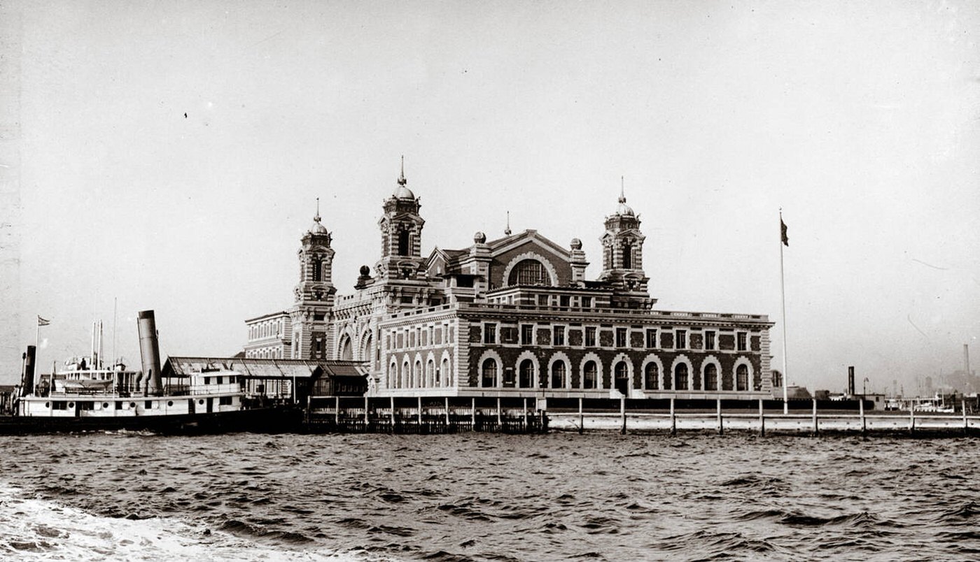 Immigrants Arriving At Ellis Island, 1910