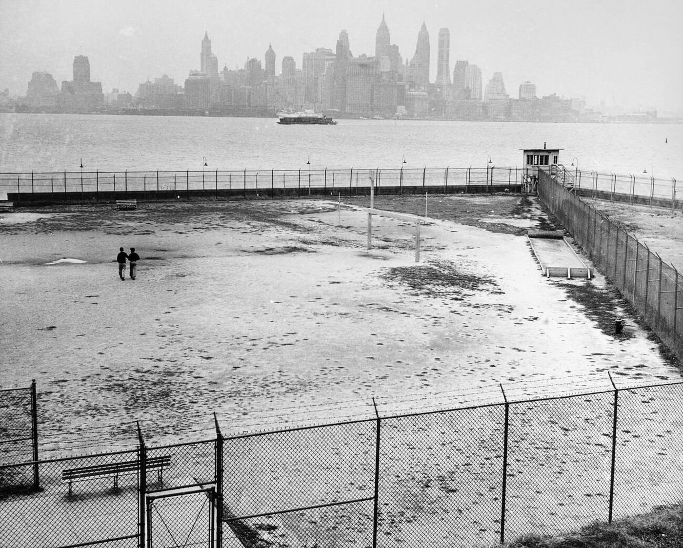 Deserted Athletic Fields At Ellis Island Shortly Before Its Closure, 1954