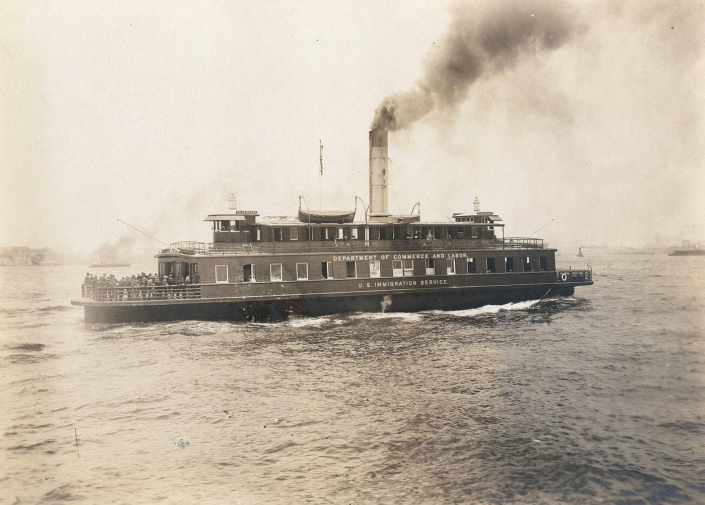 Ferry Boat Named Ellis Island Operated By The U.s. Immigration Service, 1902