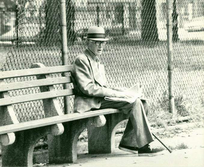 Elderly Man In Park, Seth Low Park, Brooklyn, 1978.
